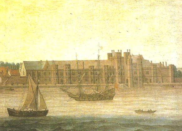 Anonymous painting of Greenwich Palace during the reign of Henry VIII. [Wiki]